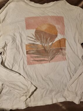 Billabong Graphic Long Sleeve Tee with Sunset Palm Print